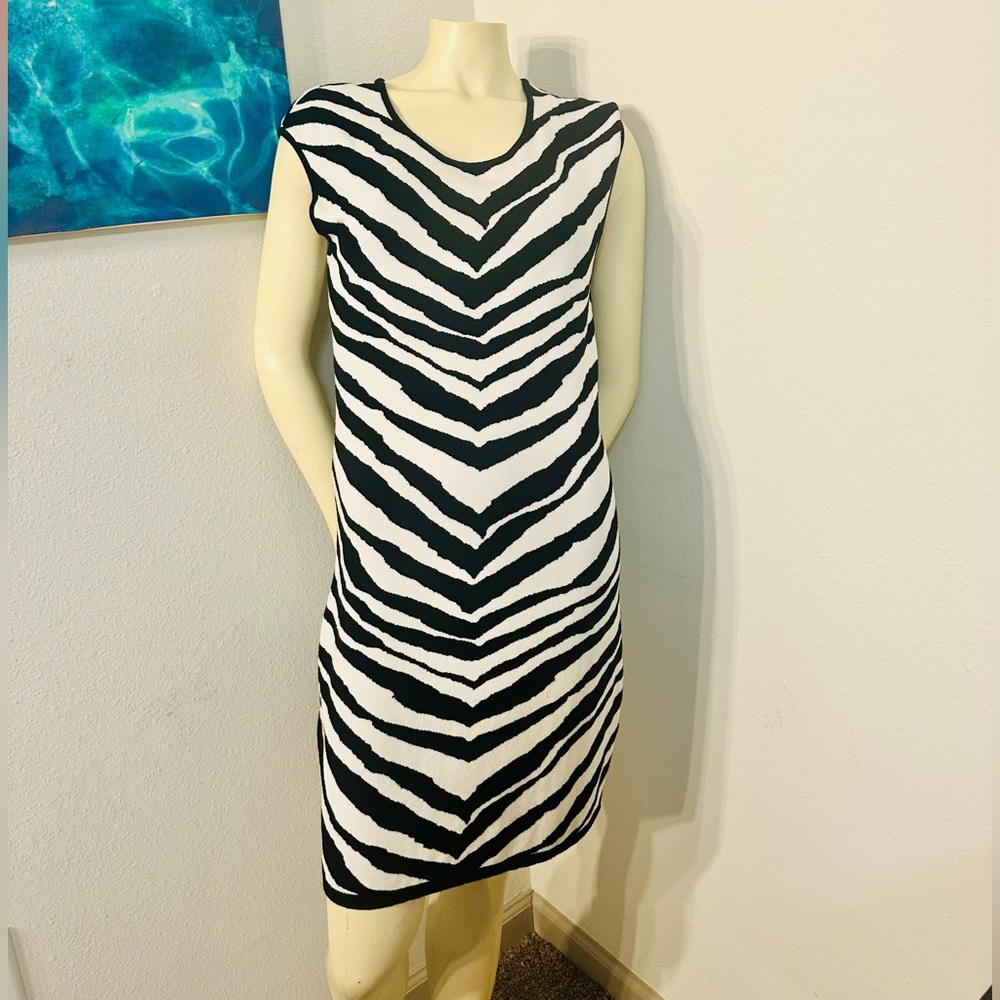Worn Once! Women’s Zebra Print Cap Sleeve Bodycon Dress by EXPRESS!